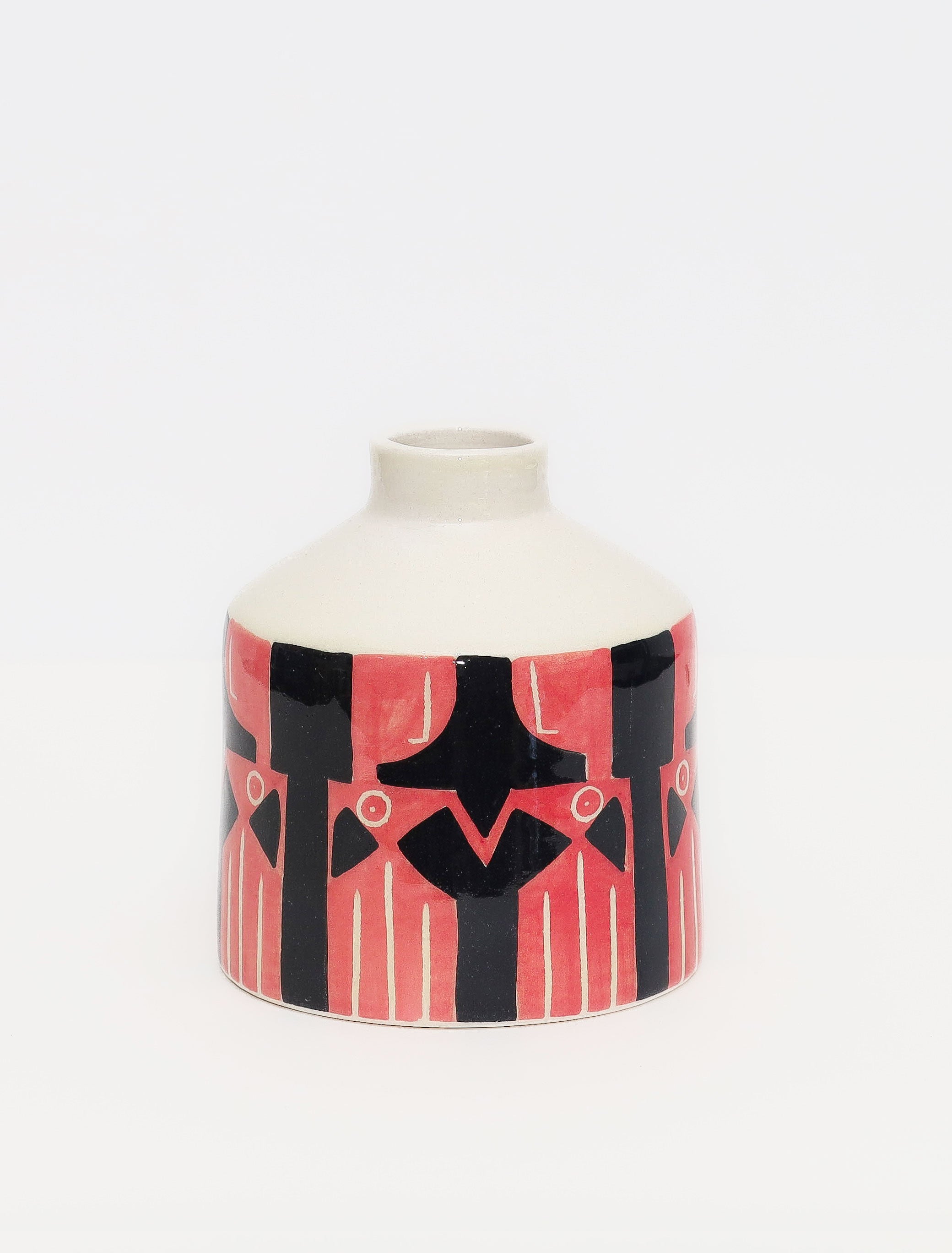 “Tell Me” | Vase in Black and Pink