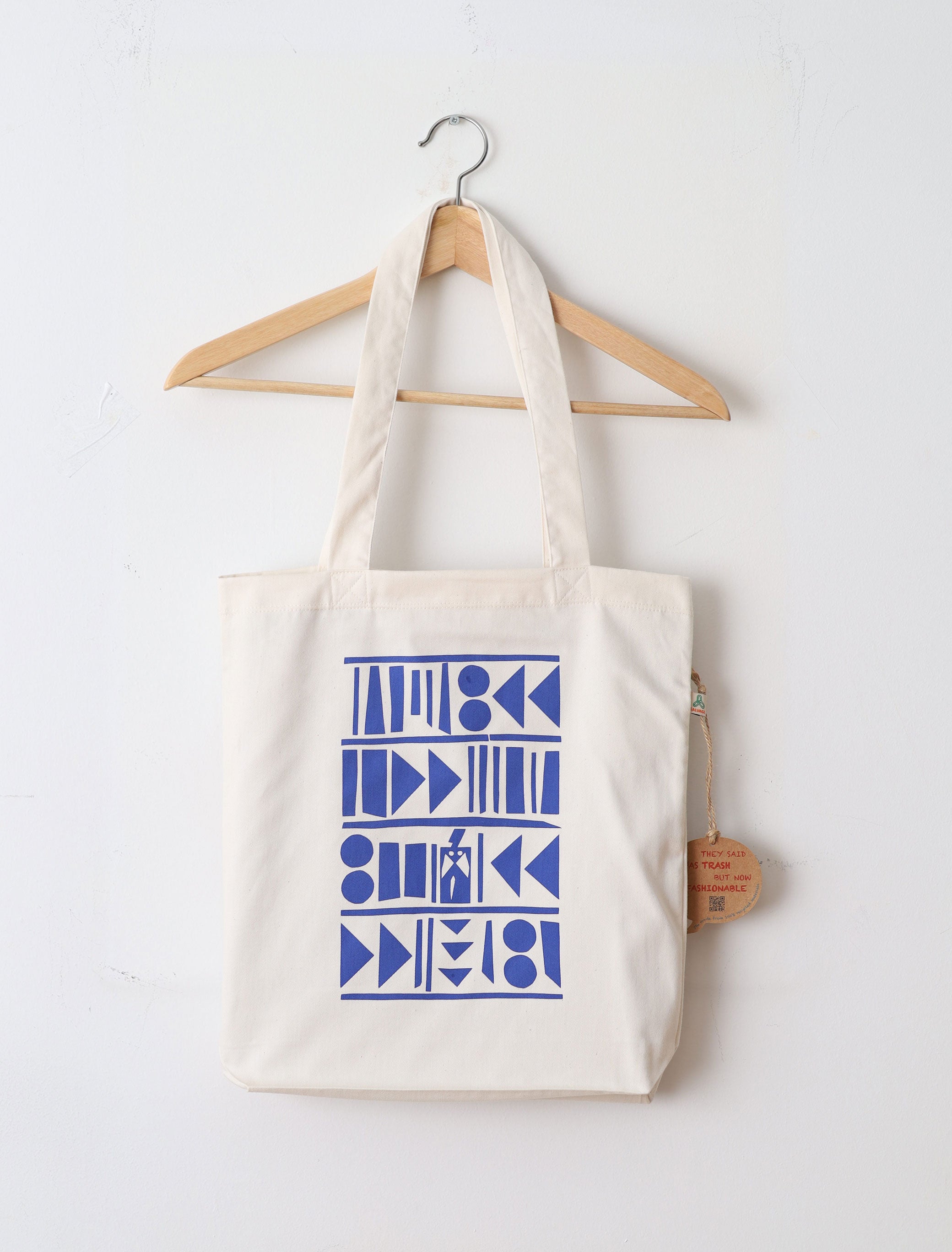 Blue Tote Bag | Paper-Cutting Design